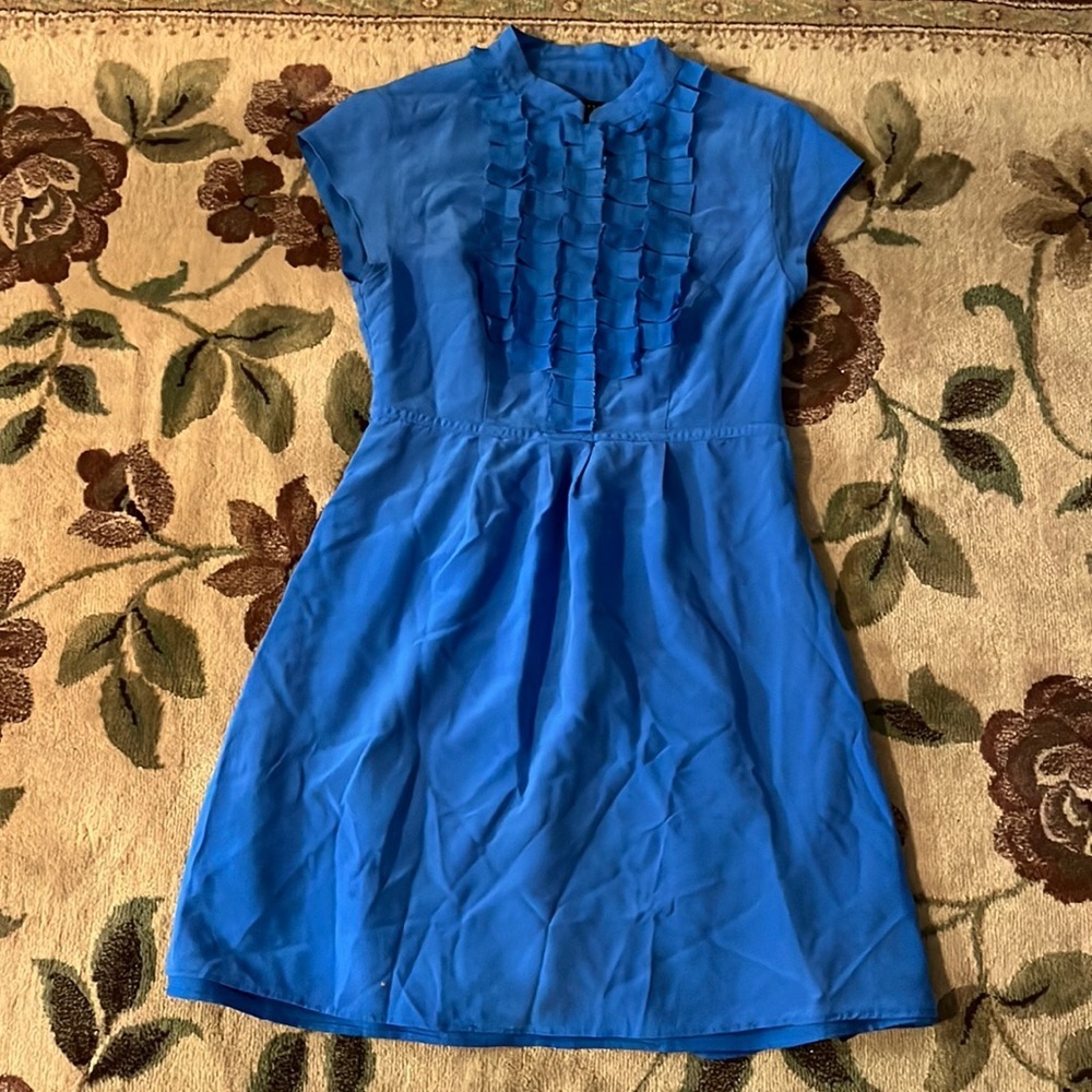 Ted Baker silk cobalt blue GUSADI dress 0